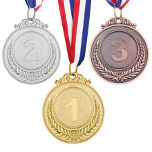 Alta qualidade Os esportes atendem à medalha de prêmio 3D de medalhas de metal barato com fita com fita